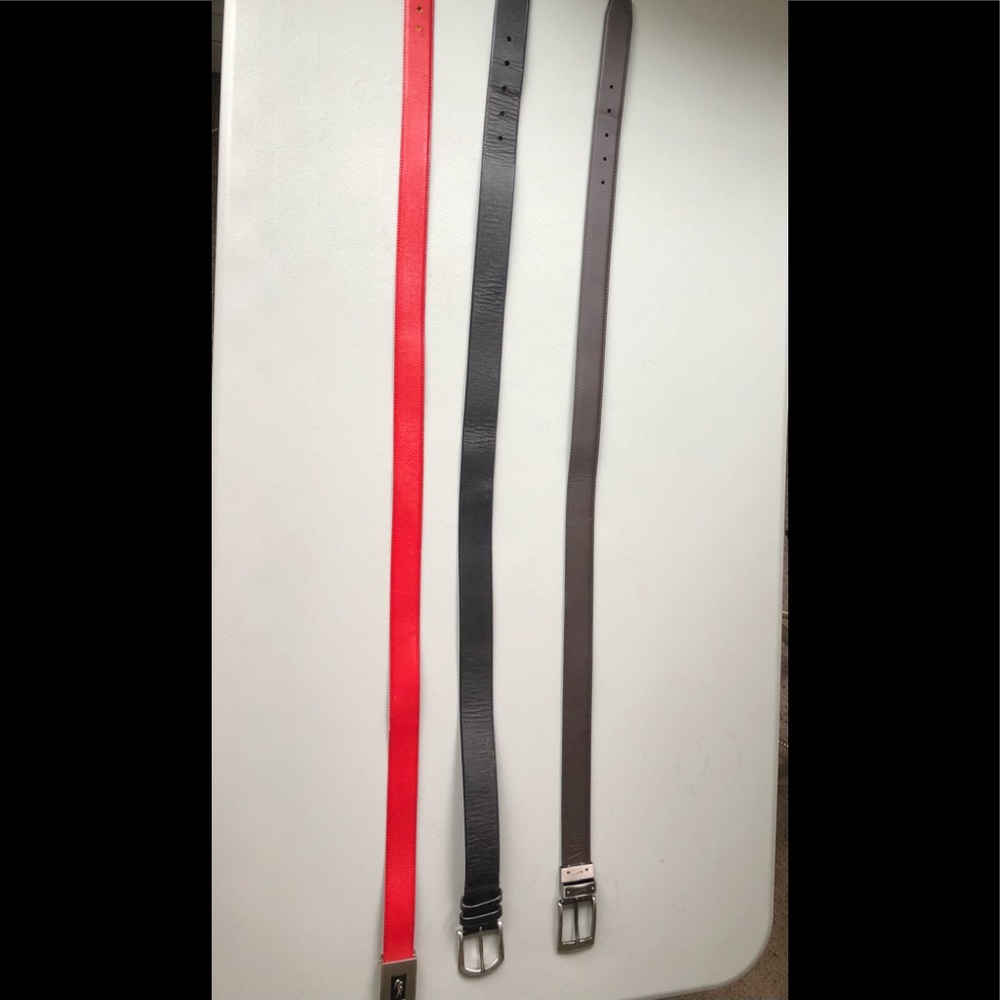 SOLD！ Nike, Cole Haan & Lacoste genuine leather belts